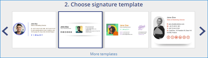 Over 100 email signature templates to choose