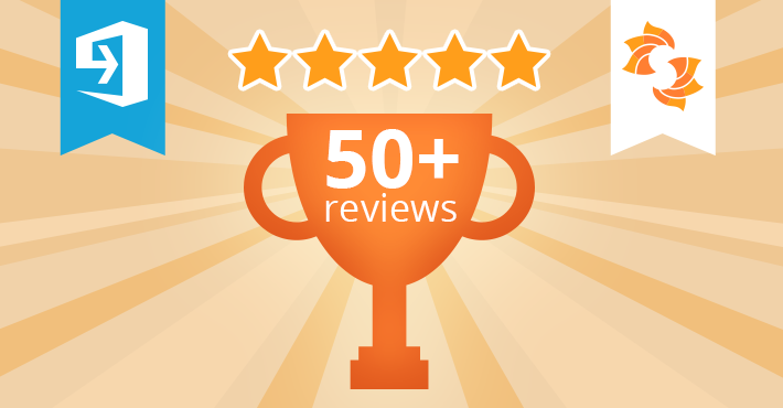 Over 50 positive reviews on Spiceworks Community for CodeTwo Email Signatures fro Office 365.