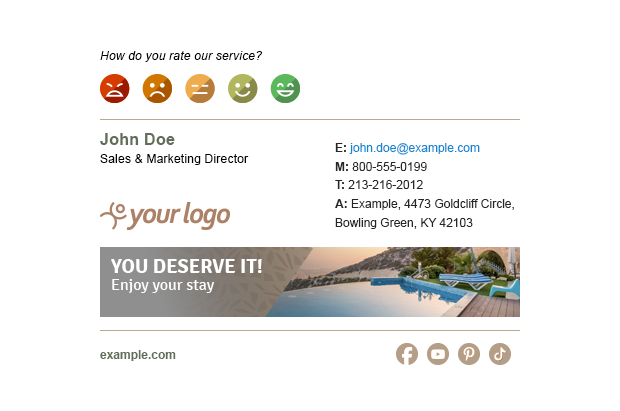 Sample One-click CSAT survey