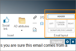 Select the header section