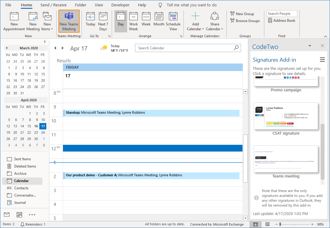 How to add a signature to a Microsoft Teams meeting request in Outlook Throughout Outlook Meeting Invite Template