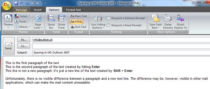 Double Spacing In Outgoing Messages In Outlook 07 10 13 16