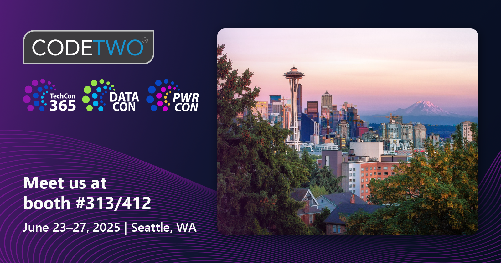 CodeTwo at TechCon 365, DATACON & PWRCON 2025 in Seattle, WA