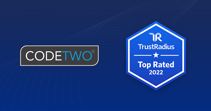 CodeTwo wins 2022 Top Rated award on TrustRadius