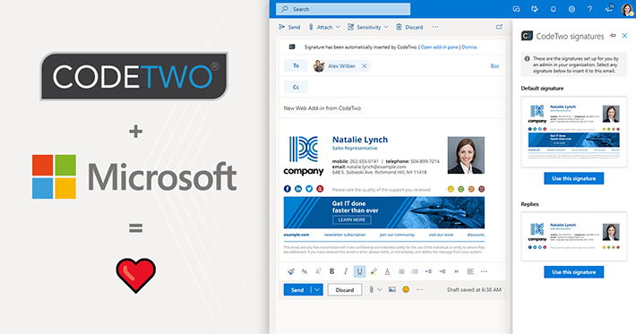 CodeTwo first to bring the modern Signatures Web Add-in for Outlook & OWA to general availability