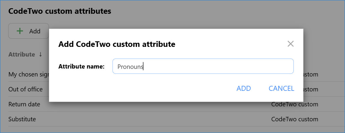 User attribute manager - pronouns placeholder