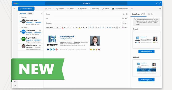 CodeTwo Signatures Web Add-in with Outlook for Mac support