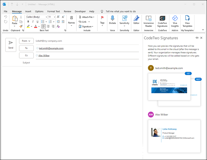 Web Add-in - signature preview feature