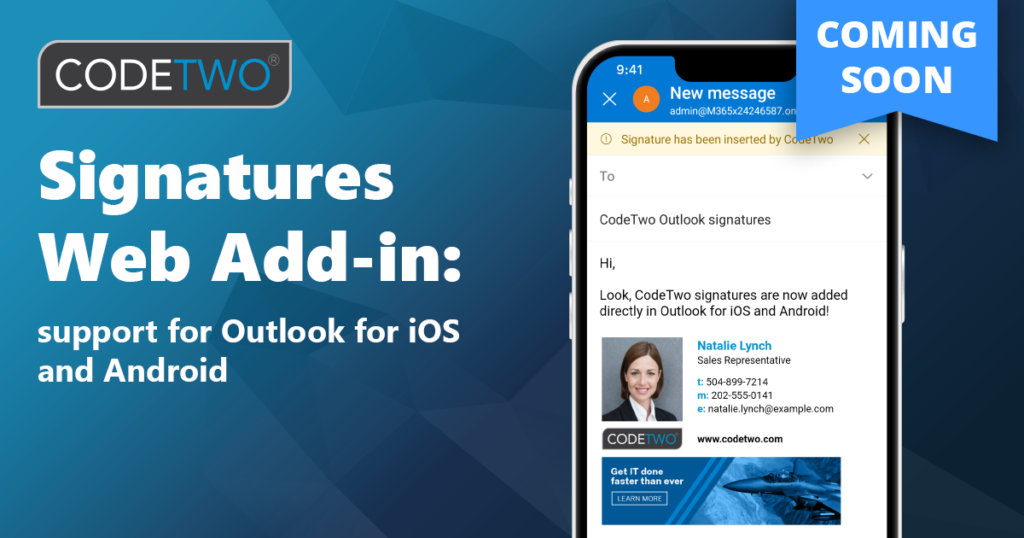 Coming soon: automatic email signatures added directly in mobile Outlook