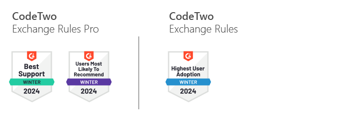 G2 Winter 2024 awards for Exchange Rules (Pro) 
