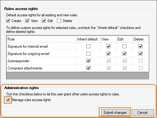 Grant the user with administrative rights