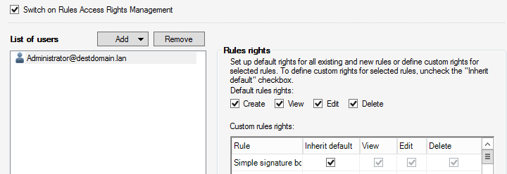 access rights