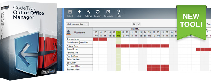 CodeTwo Out of Office Manager