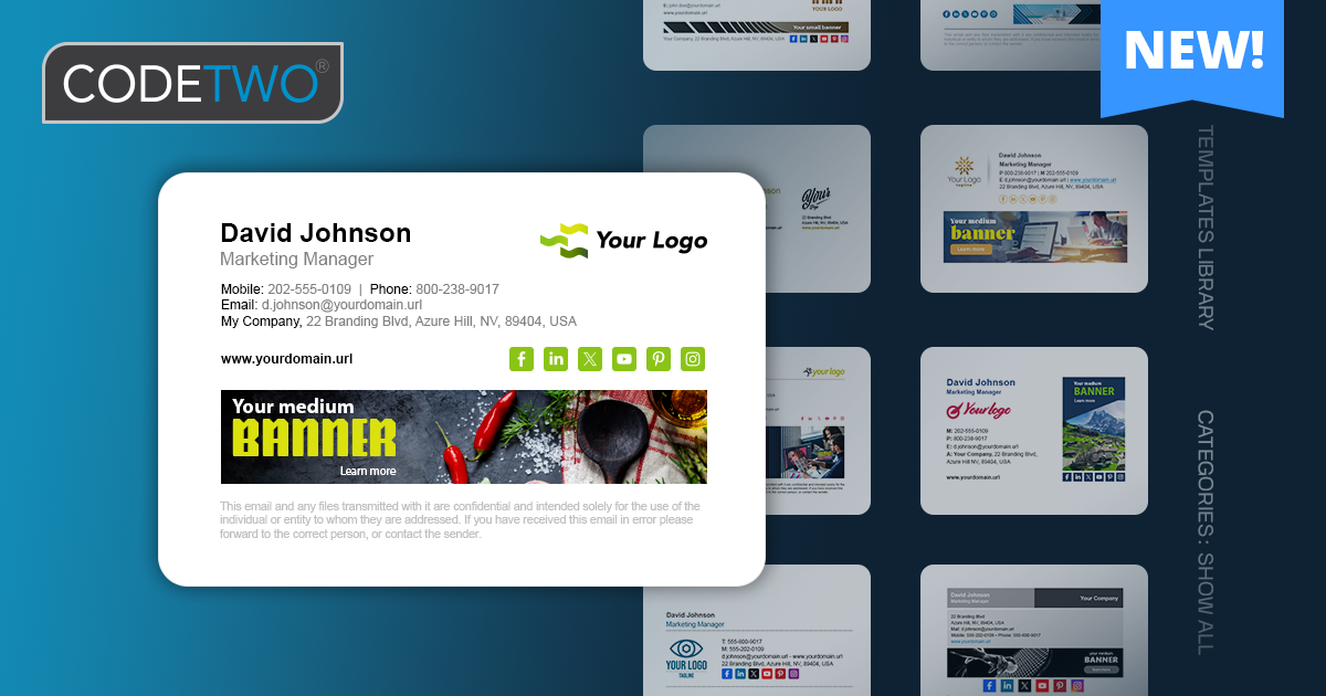 Signature, disclaimer and autoreply templates revamped