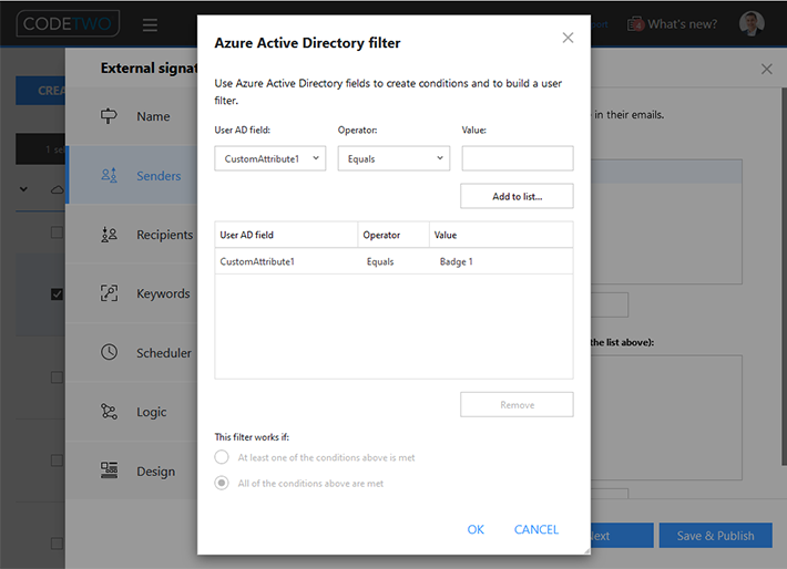 Azure AD filter now supports custom attributes
