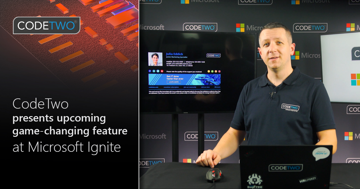 CodeTwo showcases game-changing update to client-side signatures at Microsoft Ignite