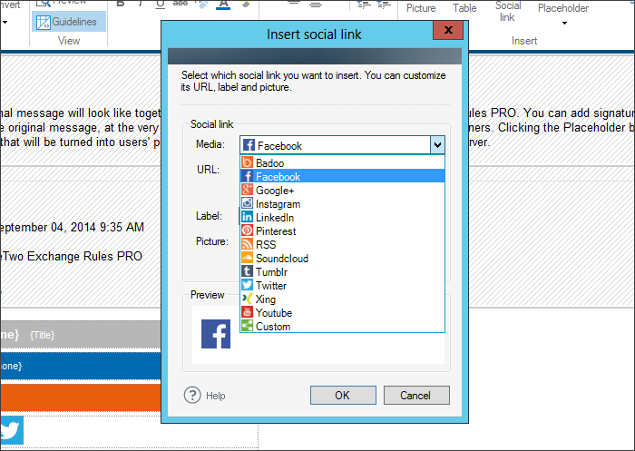 New social link properties