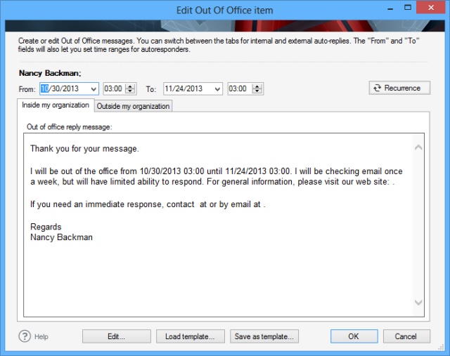 How To Manage Out Of Office Messages In Office 365 Exchange