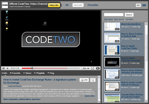 CodeTwo Channel on YouTube