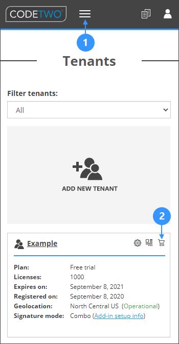 Buy Email Signatures for Office 365 - step 1