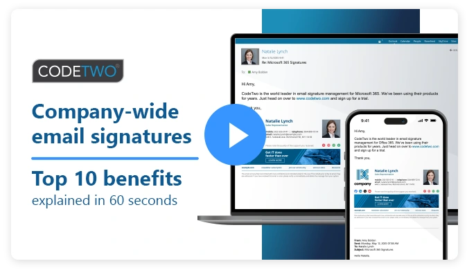 Manage organization-wide email signatures in Microsoft 365 with CodeTwo