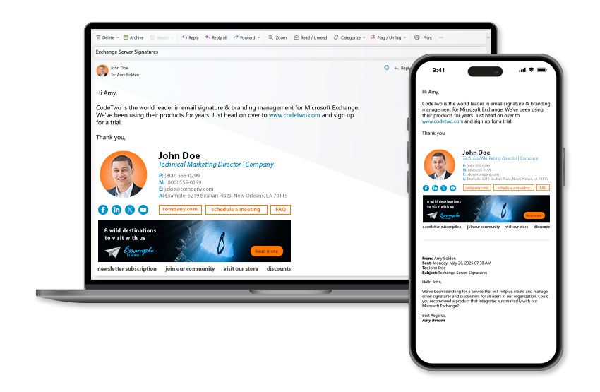 Test Email Signature Email Signatures On-prem - Email signatures and disclaimers