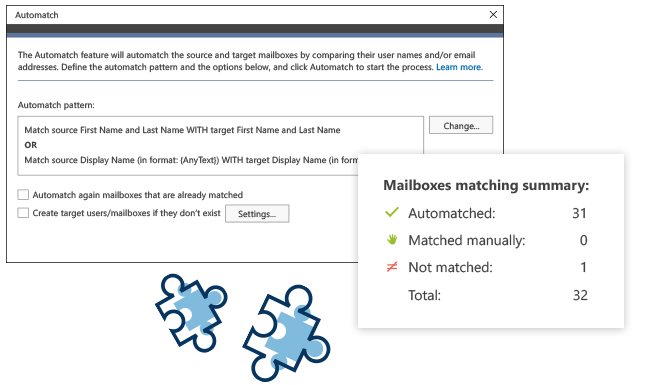 automatic mailbox matching