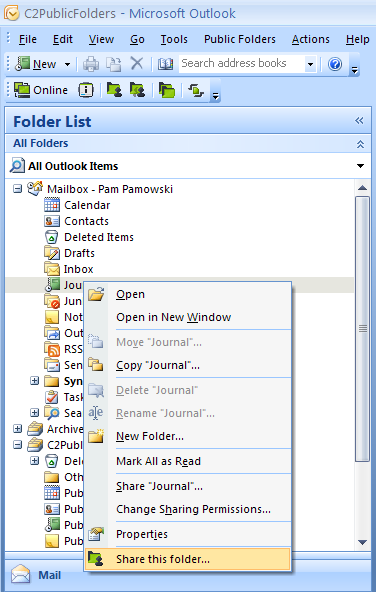 outlook personal folders location on mac