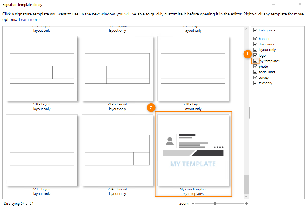 How to save a signature as a template