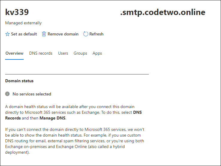 How to configure a CodeTwo domain in Office 365