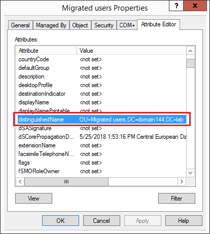 Creating new AD users in a specific organizational unit