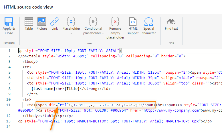 How to set proper text direction for right to left languages