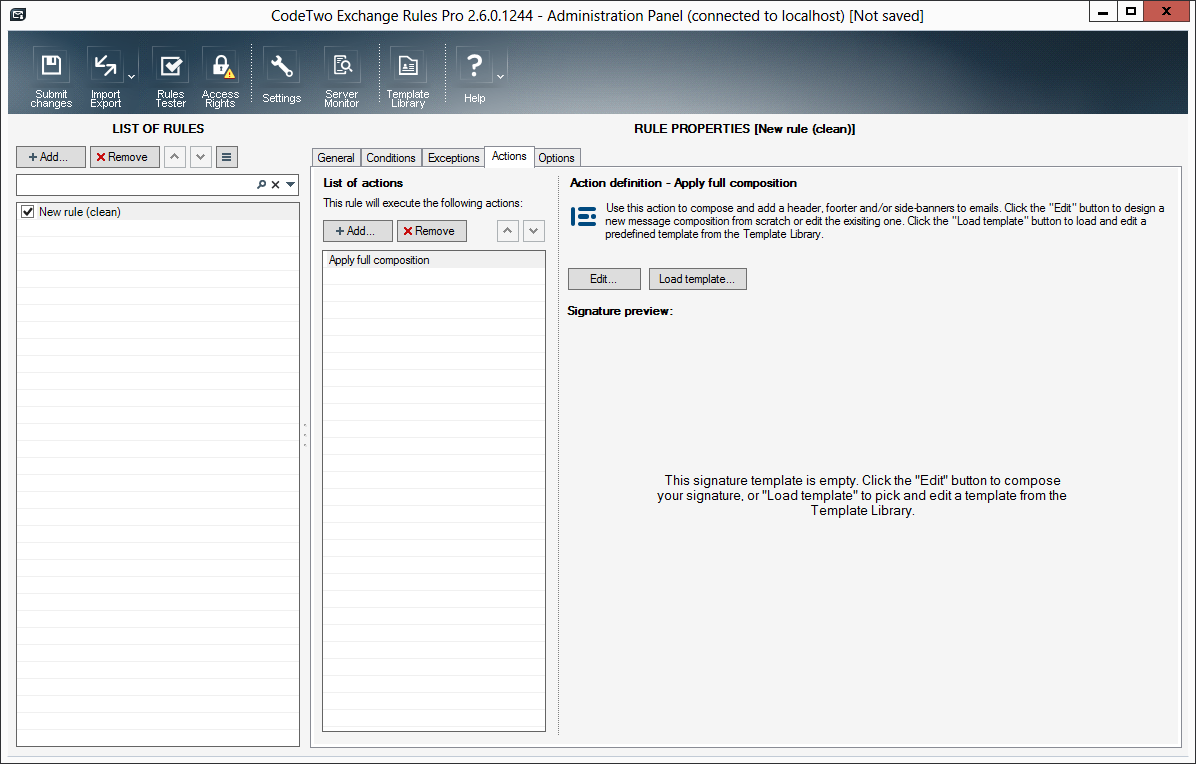 Configuration Of Rules Actions Apply Full Composition
