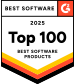 Top 100 Best Software Products award in 2025 (G2)