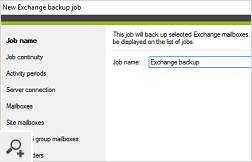 The configuration wizards help you configure backup, restore or archive jobs.