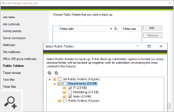 With CodeTwo Backup for Office 365, you can also back up public folders data to a local drive. Select which public folders you want to back up and whether to include subfolders.
