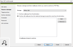 CodeTwo Backup for Office 365 also allows for archiving Exchange data to PST files. The process can be fully automated  and combined with retention policies to keep your data archived for as long as you need.