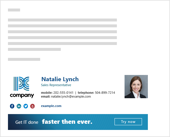 Images in signature added by CodeTwo are displayed properly in Outlook and OWA.