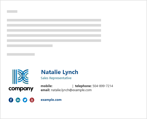 White spaces in email signature.