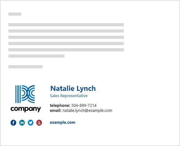 White spaces in email signature are removed.