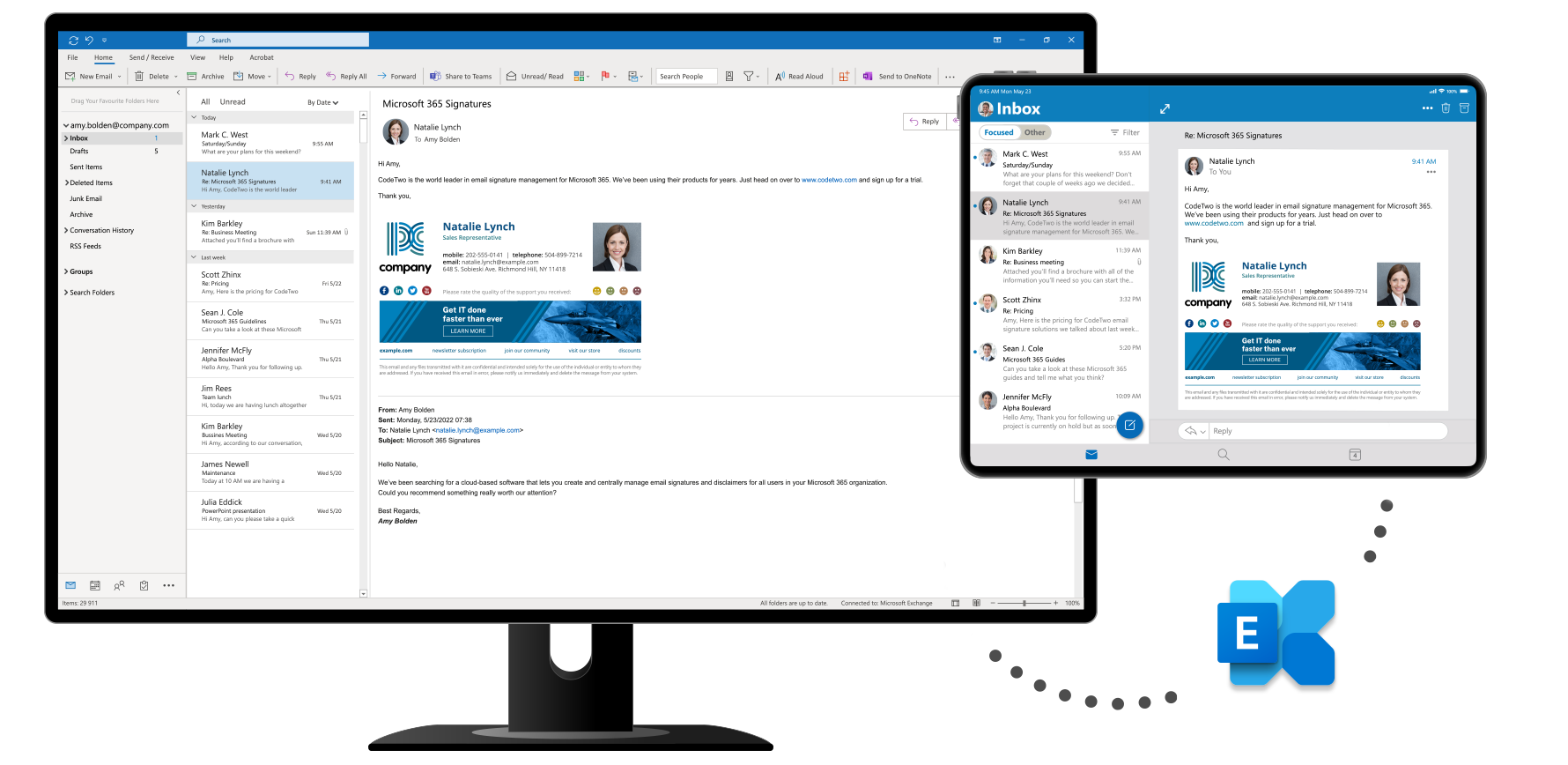 Email signature & disclaimer management in Exchange Server