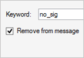 End-user signature control