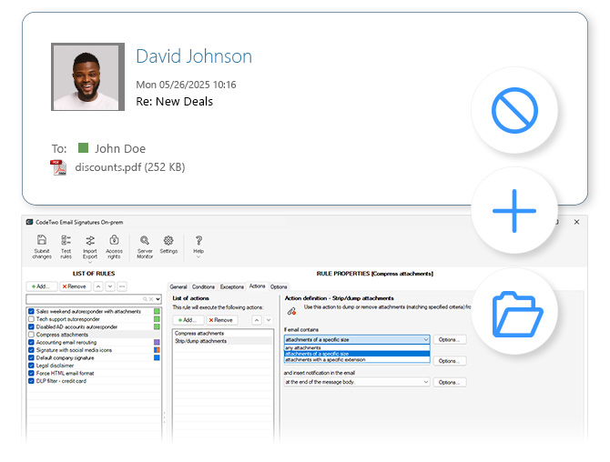Email attachment control