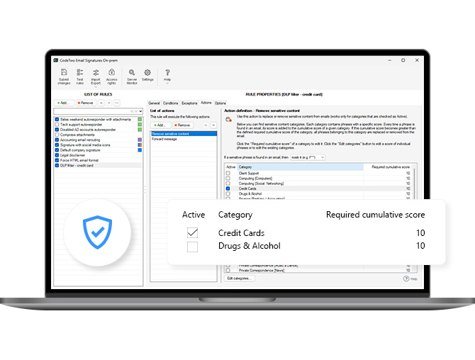 DLP and anti-spam protection