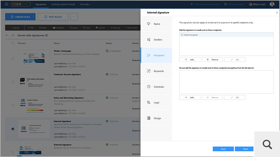 CodeTwo Email Signatures 365 - Screens & videos