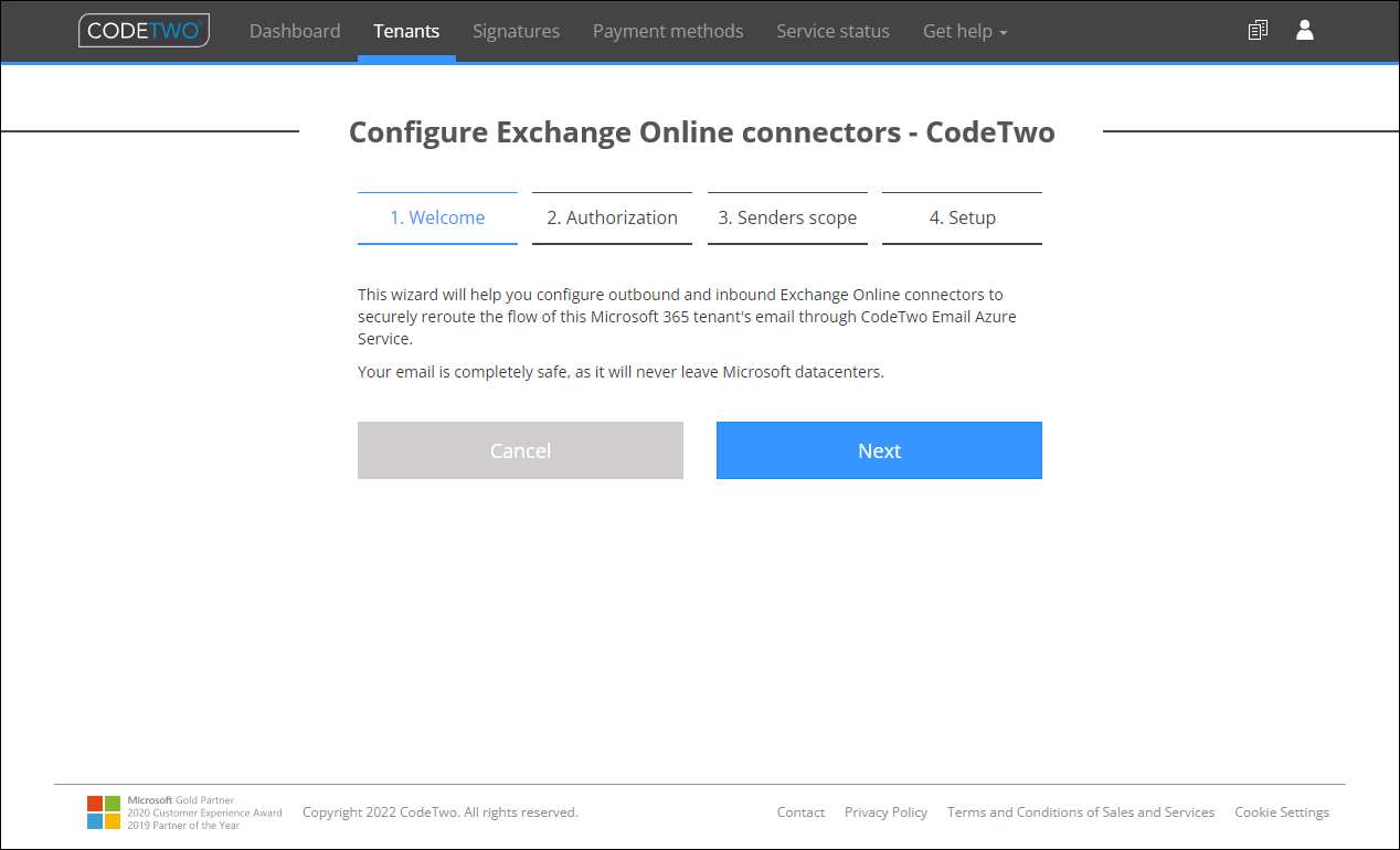 Get started Configure Exchange Online connectors CodeTwo Email