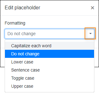 How to change the letter case of the AD attribute value pulled into a placeholder.