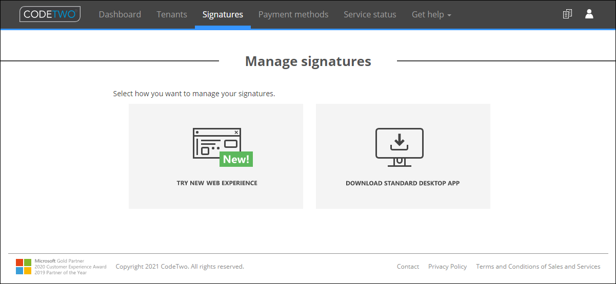 Get started - Access signature management app | CodeTwo Email ...