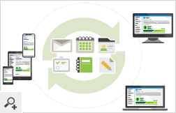 The data is replicated between Exchange Server folders in real time. The changes are synced in the background and instantly visible.
