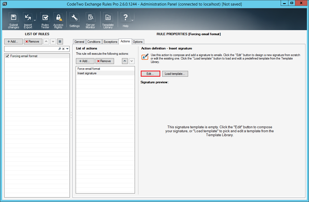 exchange email templates